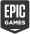 Le logo d'Epic Games, une plateforme permettant d'acheter des jeux vidéo.