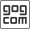 Le logo de GOG, une plateforme permettant d'acheter des jeux vidéo sans Digital Rights Management abrégé "DRM".